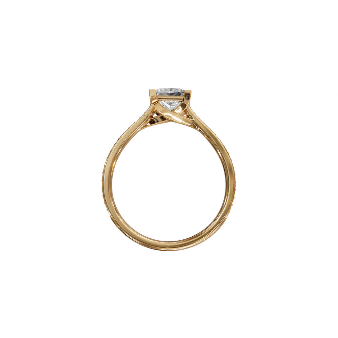 Princess-Cut Diamond Pavé Ring Princess-Cut Diamond Pavé Ring