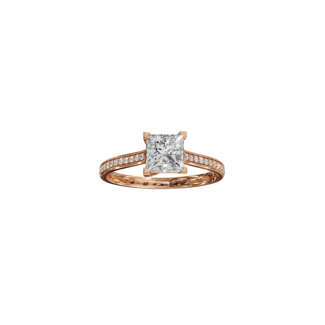 Princess-Cut Diamond Pavé Ring Princess-Cut Diamond Pavé Ring