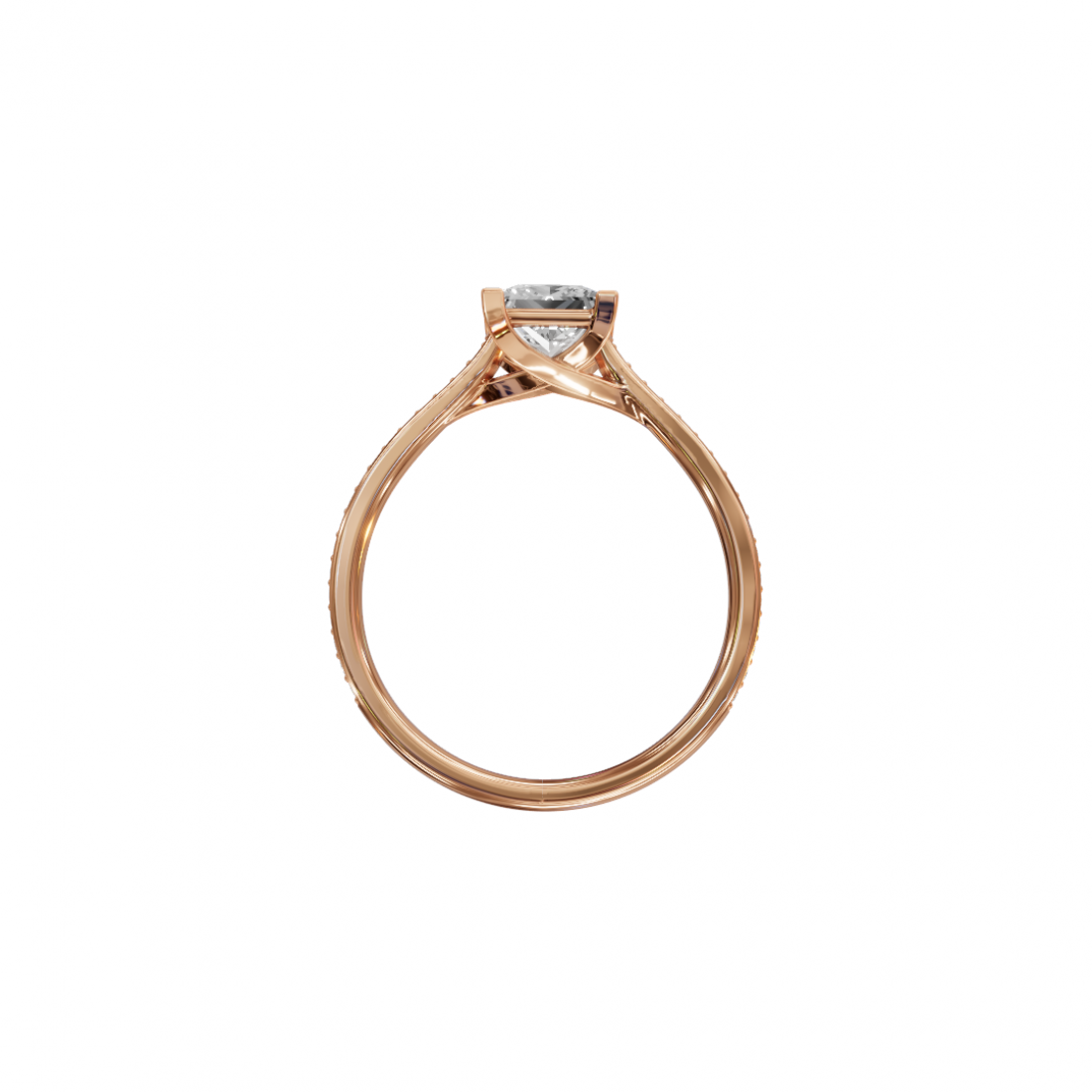 Princess-Cut Diamond Pavé Ring Princess-Cut Diamond Pavé Ring