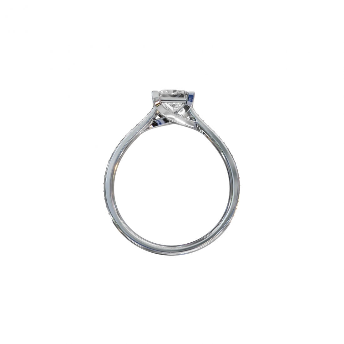 Princess-Cut Diamond Pavé Ring Princess-Cut Diamond Pavé Ring