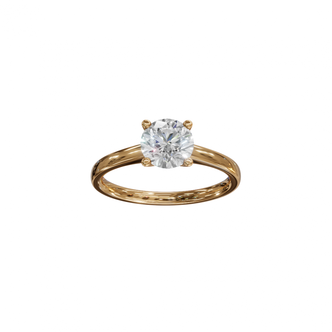 Tapered Round Diamond Solitaire Engagement Ring Tapered Round Diamond Solitaire Engagement Ring