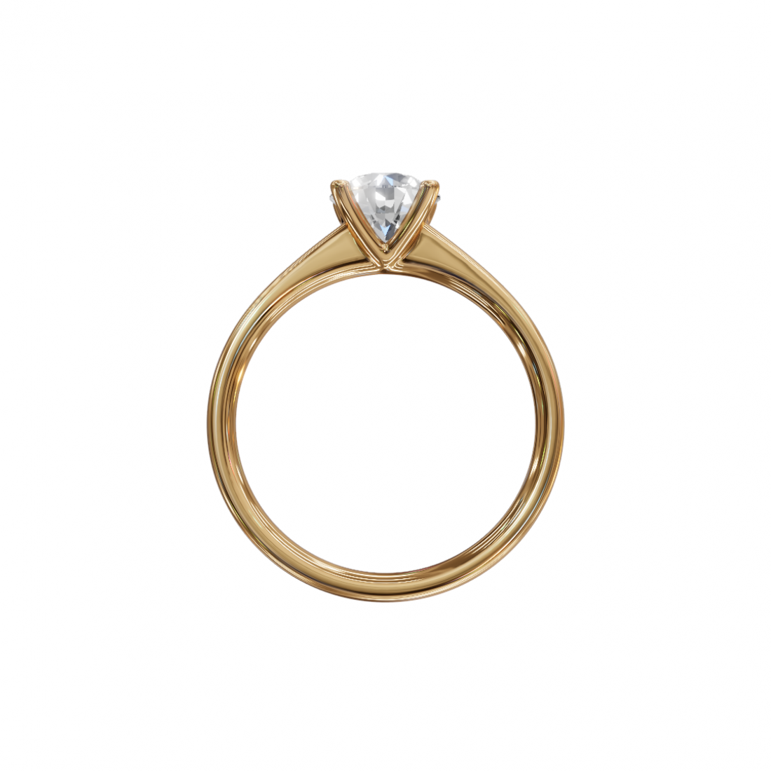 Tapered Round Diamond Solitaire Engagement Ring Tapered Round Diamond Solitaire Engagement Ring
