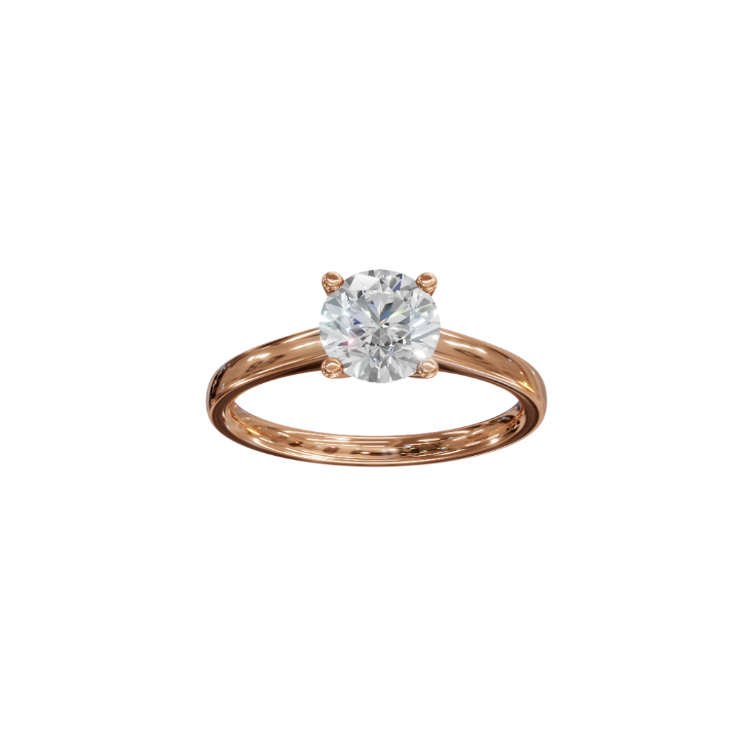 Tapered Round Diamond Solitaire Engagement Ring Tapered Round Diamond Solitaire Engagement Ring