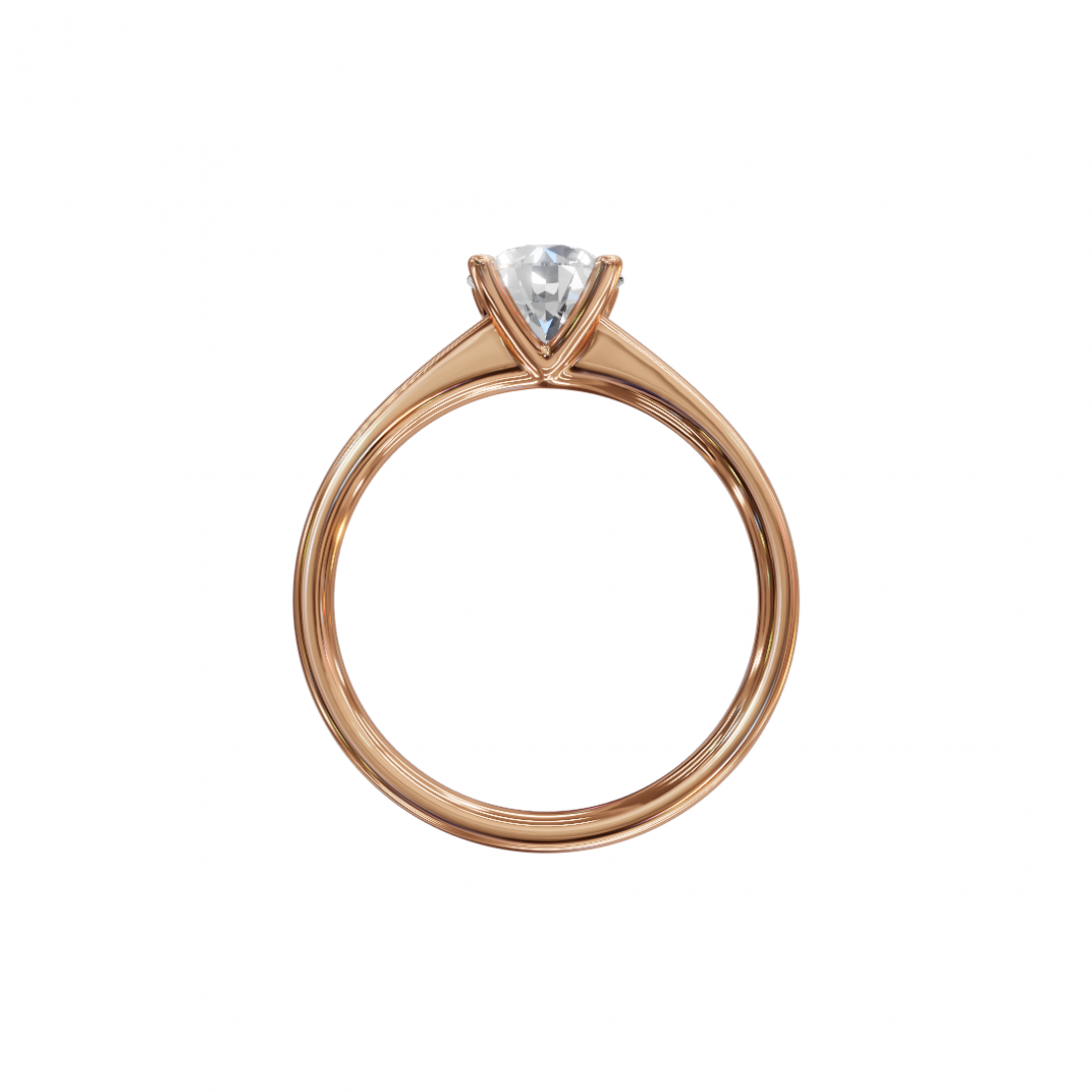 Tapered Round Diamond Solitaire Engagement Ring Tapered Round Diamond Solitaire Engagement Ring