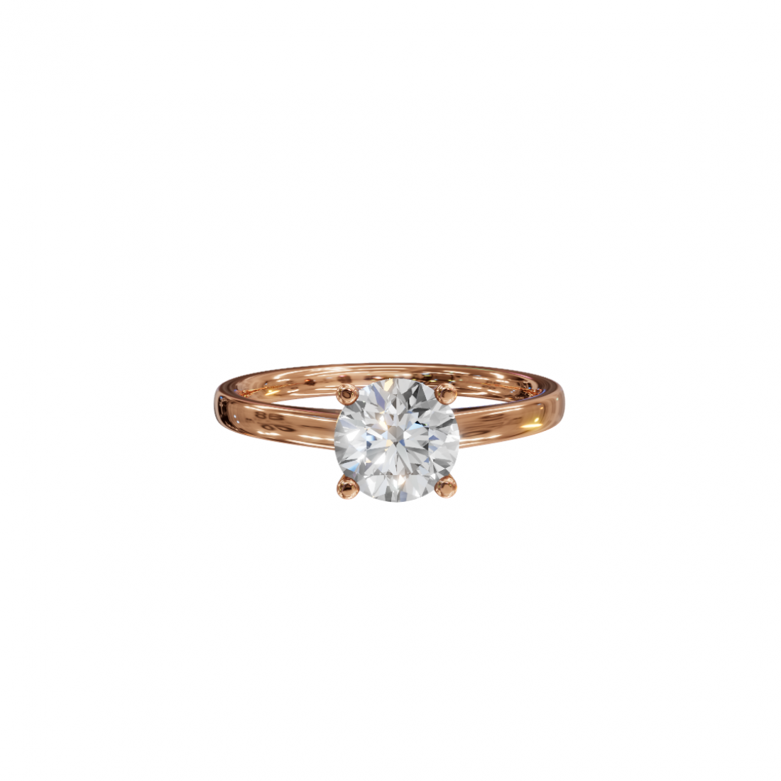 Tapered Round Diamond Solitaire Engagement Ring Tapered Round Diamond Solitaire Engagement Ring