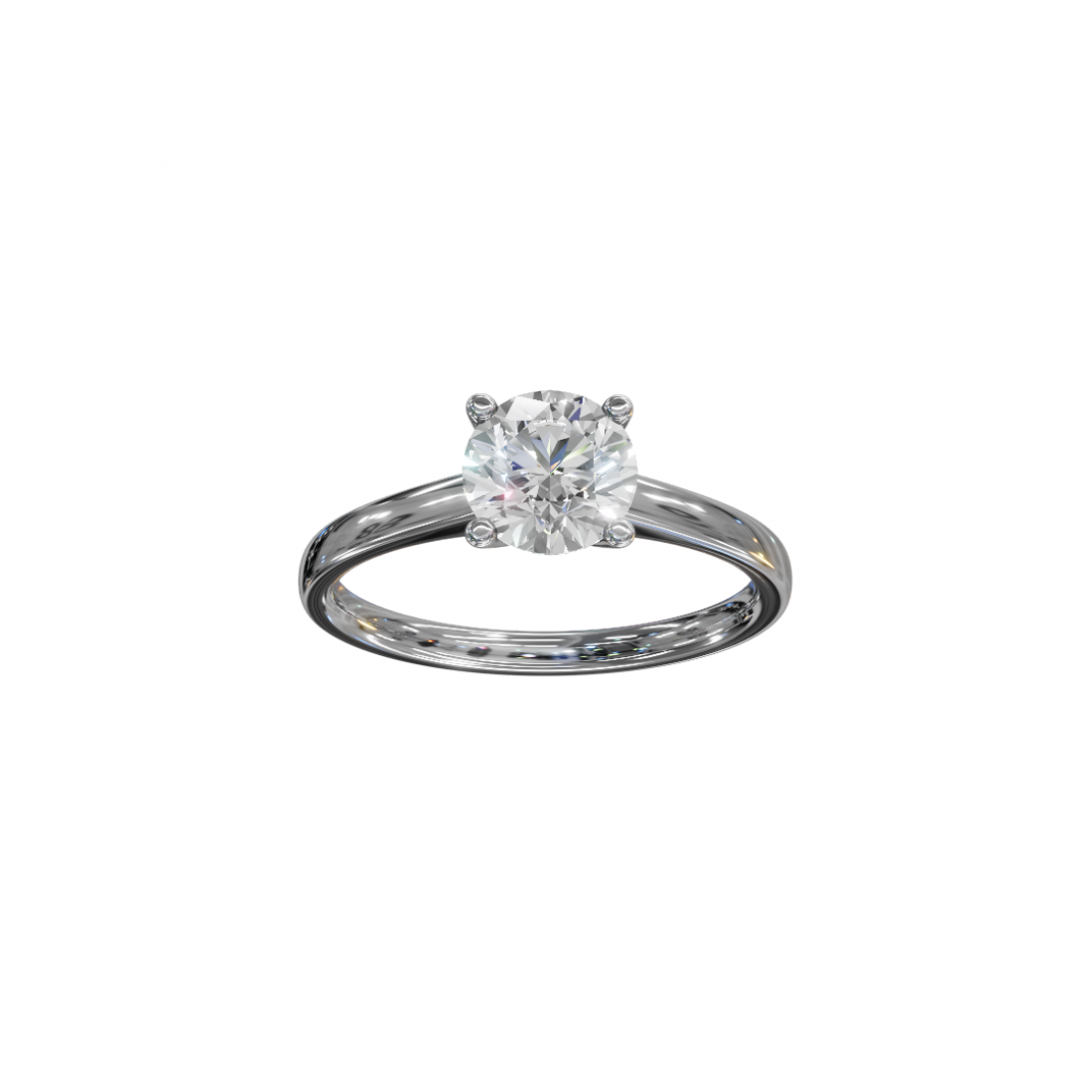Tapered Round Diamond Solitaire Engagement Ring Tapered Round Diamond Solitaire Engagement Ring