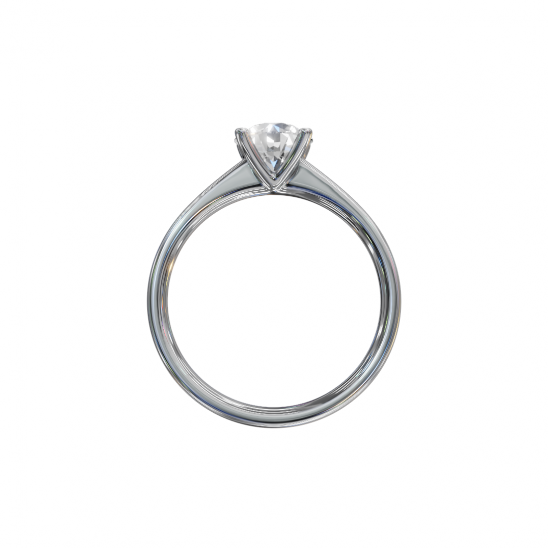 Tapered Round Diamond Solitaire Engagement Ring Tapered Round Diamond Solitaire Engagement Ring