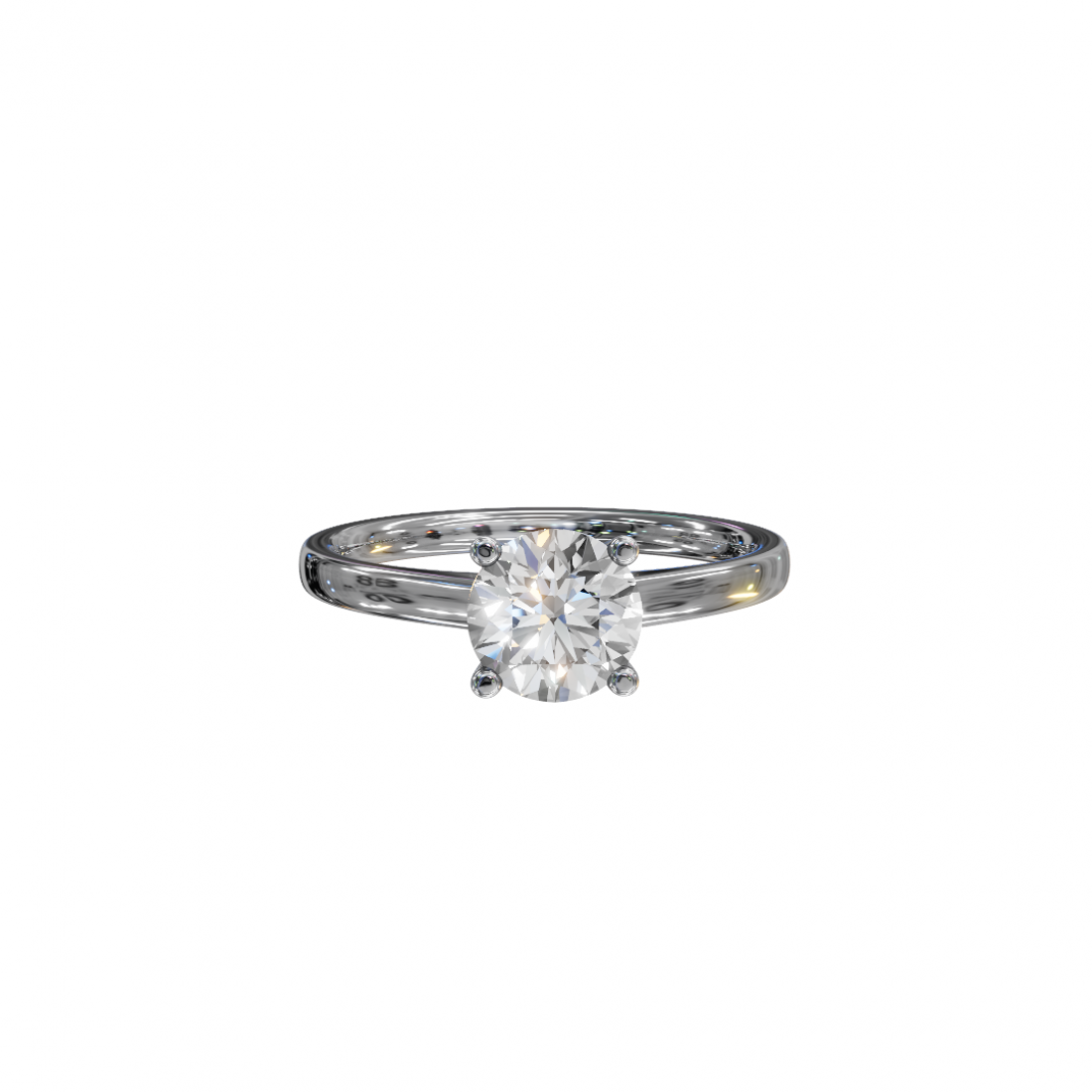 Tapered Round Diamond Solitaire Engagement Ring Tapered Round Diamond Solitaire Engagement Ring