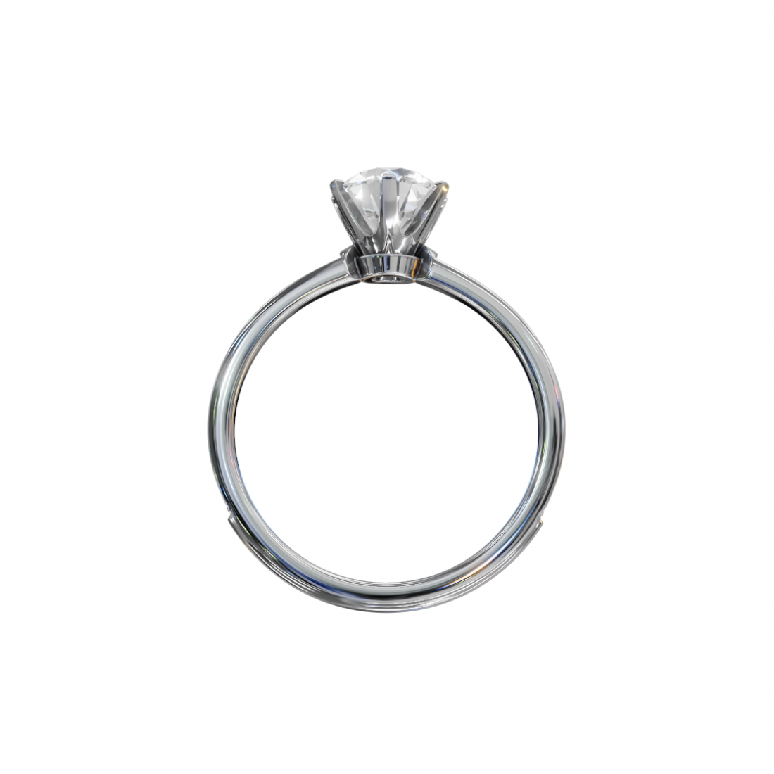 Classic Cut Diamond Ring with Pave Band Classic Cut Diamond Ring with Pave Band