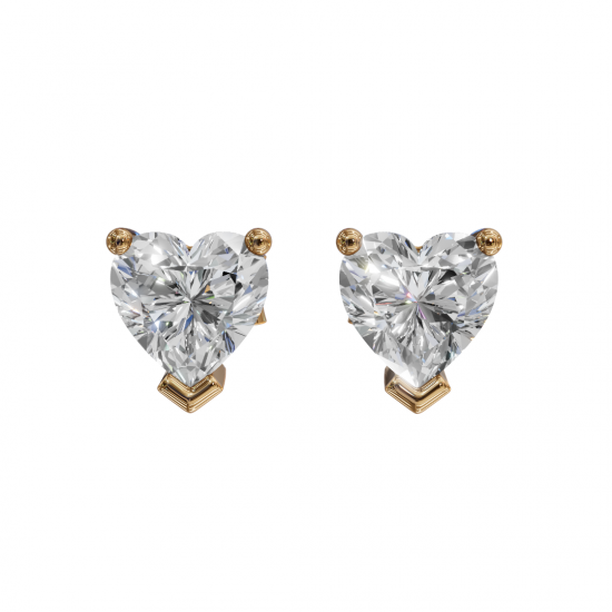 Heart-Shape Diamond Studs Heart-Shape Diamond Studs