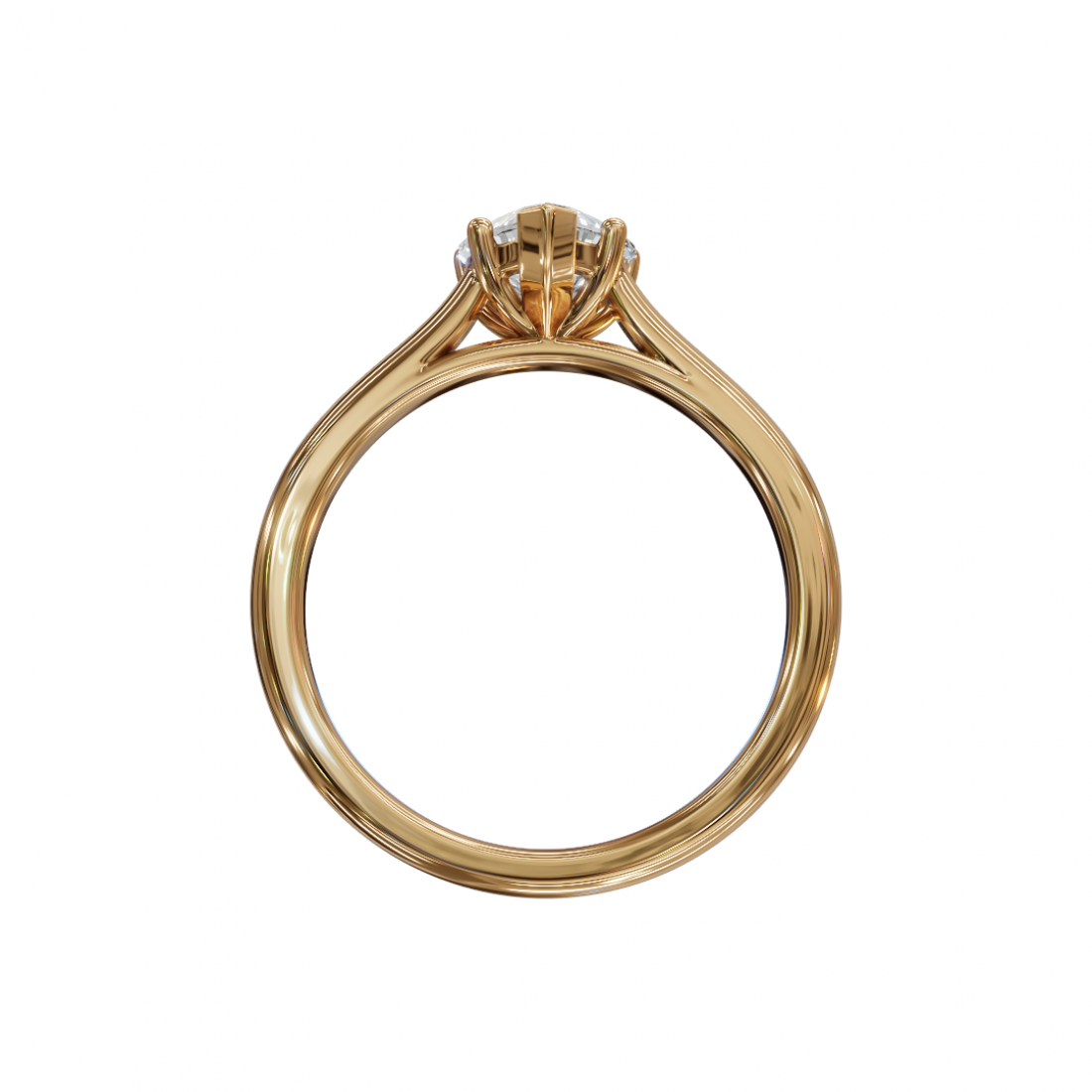 Heart-Cut Diamond Solitaire Ring in Basket Setting Heart-Cut Diamond Solitaire Ring in Basket Setting