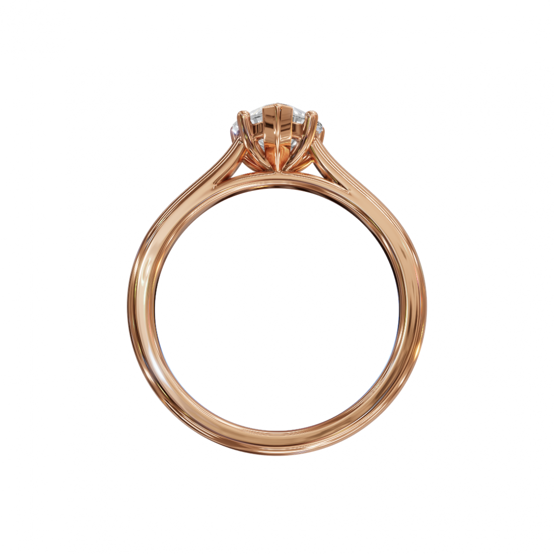 Heart-Cut Diamond Solitaire Ring in Basket Setting Heart-Cut Diamond Solitaire Ring in Basket Setting