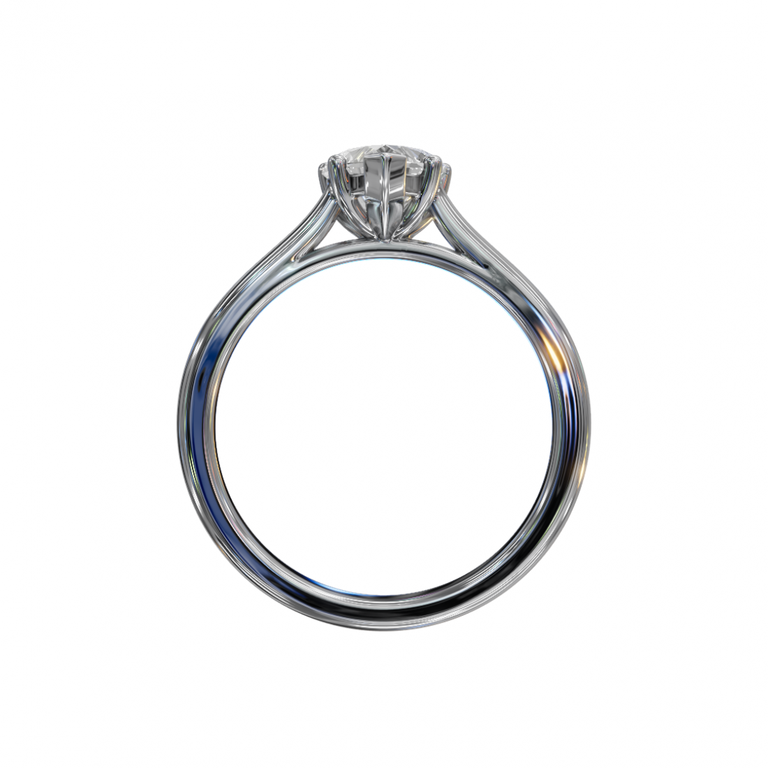 Heart-Cut Diamond Solitaire Ring in Basket Setting Heart-Cut Diamond Solitaire Ring in Basket Setting