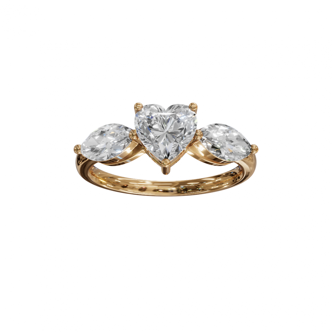 Trilogy Heart and Marquise Diamond Ring Trilogy Heart and Marquise Diamond Ring