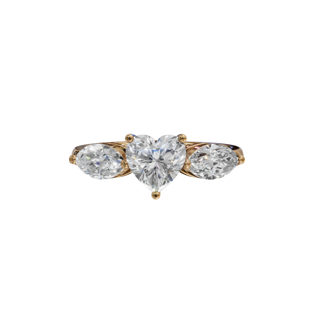 Trilogy Heart and Marquise Diamond Ring Trilogy Heart and Marquise Diamond Ring
