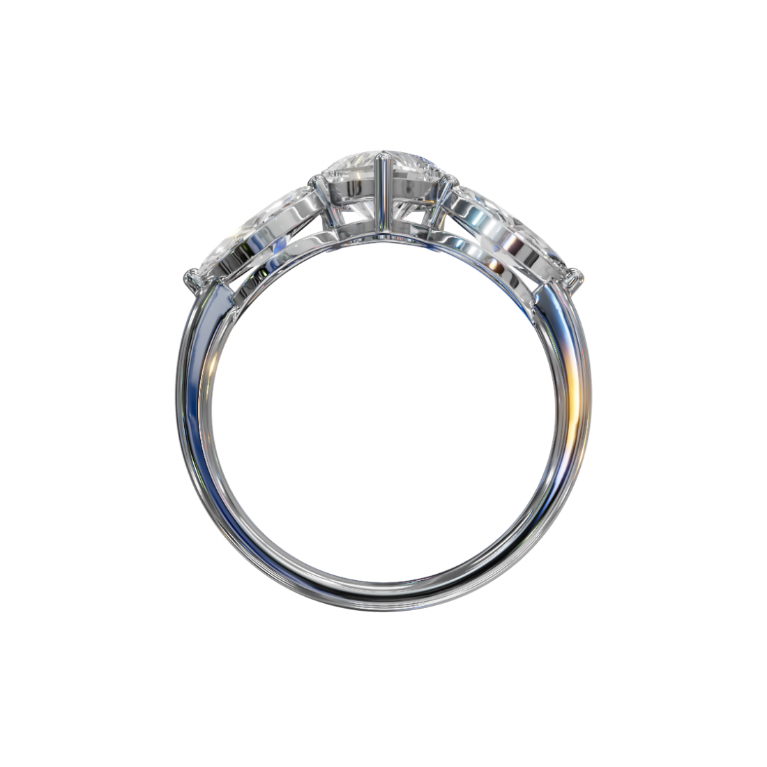 Trilogy Heart and Marquise Diamond Ring Trilogy Heart and Marquise Diamond Ring