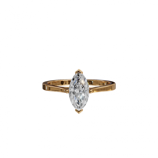 Marquise-Cut Diamond Solitaire Ring in Cathedral Setting Marquise-Cut Diamond Solitaire Ring in Cathedral Setting