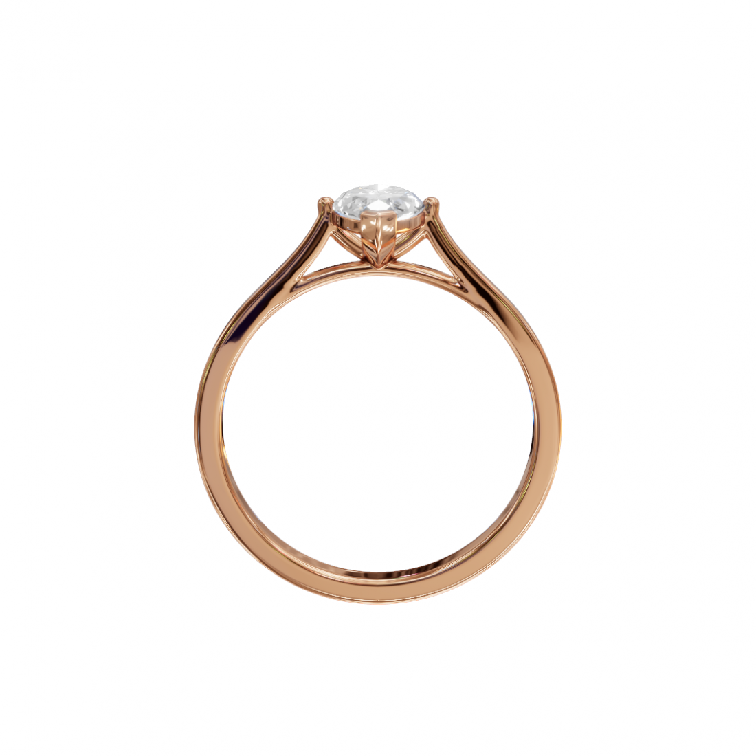 Marquise-Cut Diamond Solitaire Ring in Cathedral Setting Marquise-Cut Diamond Solitaire Ring in Cathedral Setting