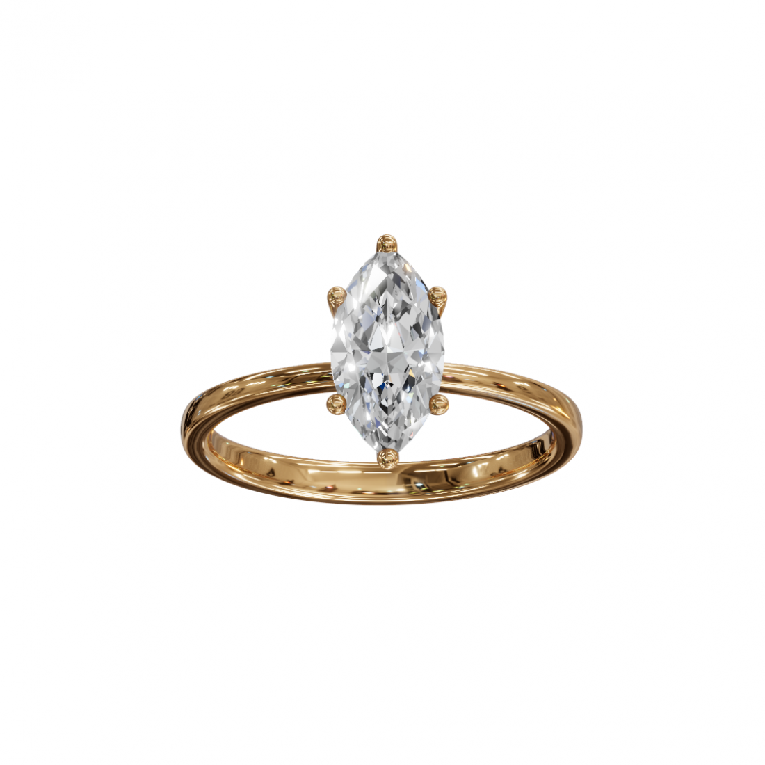 Six Prong Marquise Cut Diamond Ring Six Prong Marquise Cut Diamond Ring