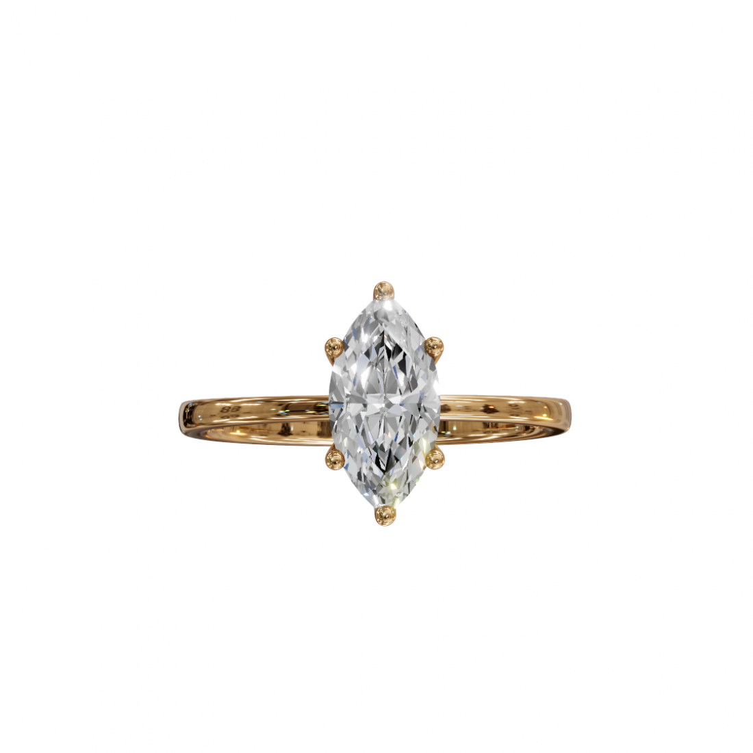 Six Prong Marquise Cut Diamond Ring Six Prong Marquise Cut Diamond Ring