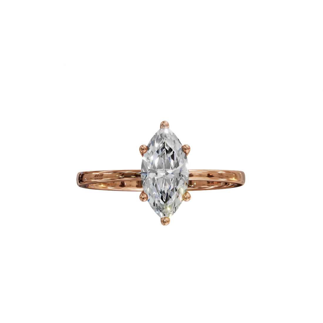 Six Prong Marquise Cut Diamond Ring Six Prong Marquise Cut Diamond Ring