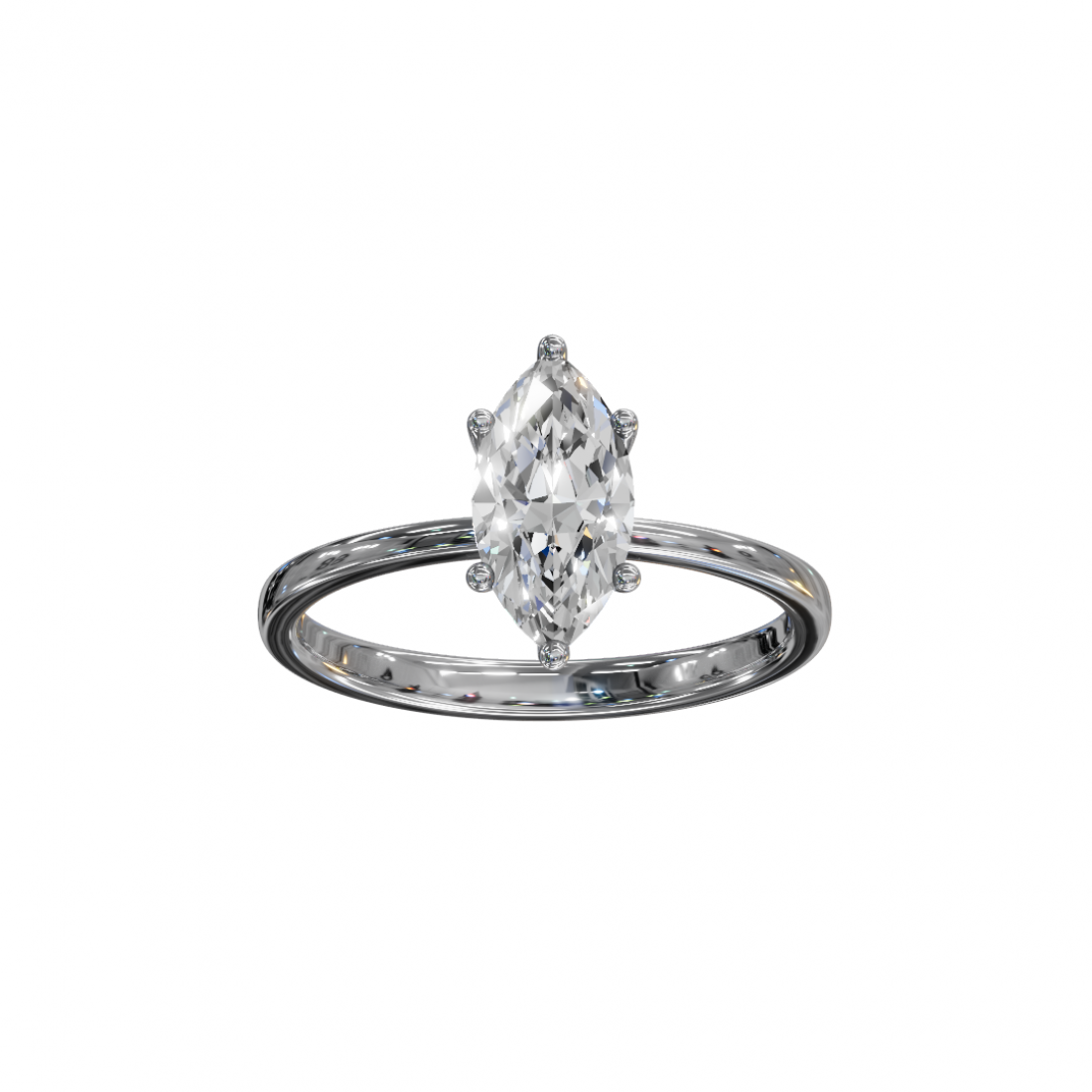 Six Prong Marquise Cut Diamond Ring Six Prong Marquise Cut Diamond Ring