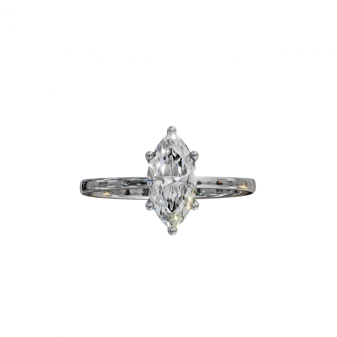 Six Prong Marquise Cut Diamond Ring Six Prong Marquise Cut Diamond Ring