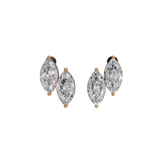 Double Marquise Diamond Stud Earrings Double Marquise Diamond Stud Earrings