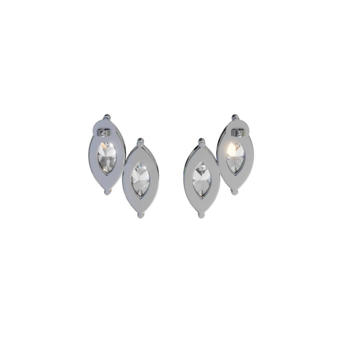 Double Marquise Diamond Stud Earrings Double Marquise Diamond Stud Earrings
