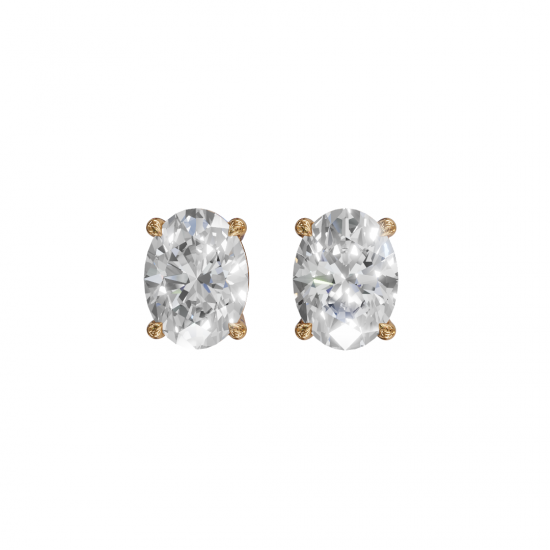 Oval-Cut Diamond Stud Earrings Oval-Cut Diamond Stud Earrings