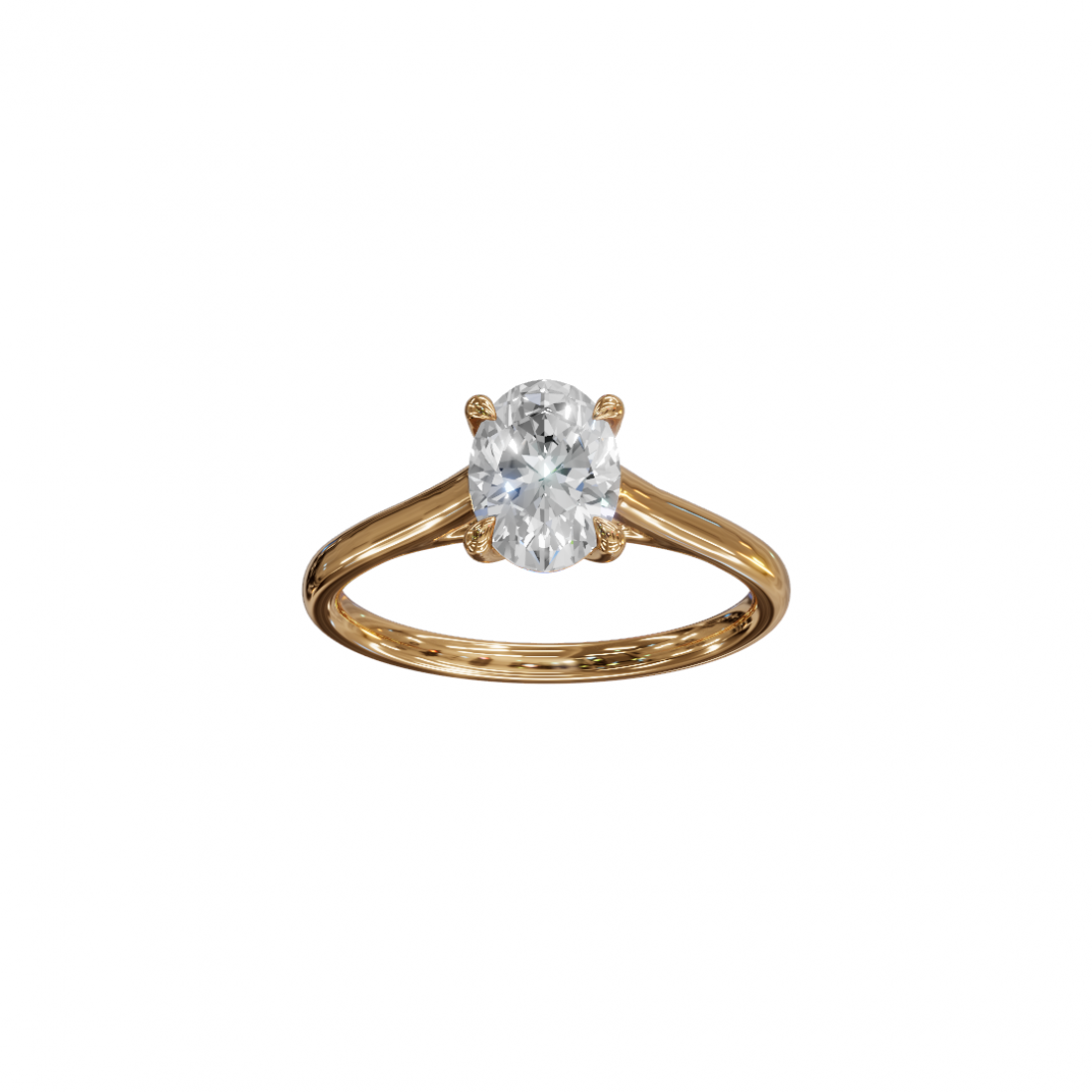 Classic Oval Shape Solitaire Diamond Ring Classic Oval Shape Solitaire Diamond Ring