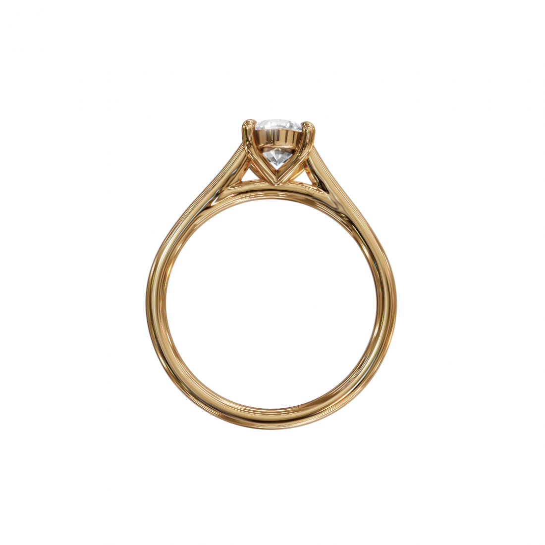 Classic Oval Shape Solitaire Diamond Ring Classic Oval Shape Solitaire Diamond Ring
