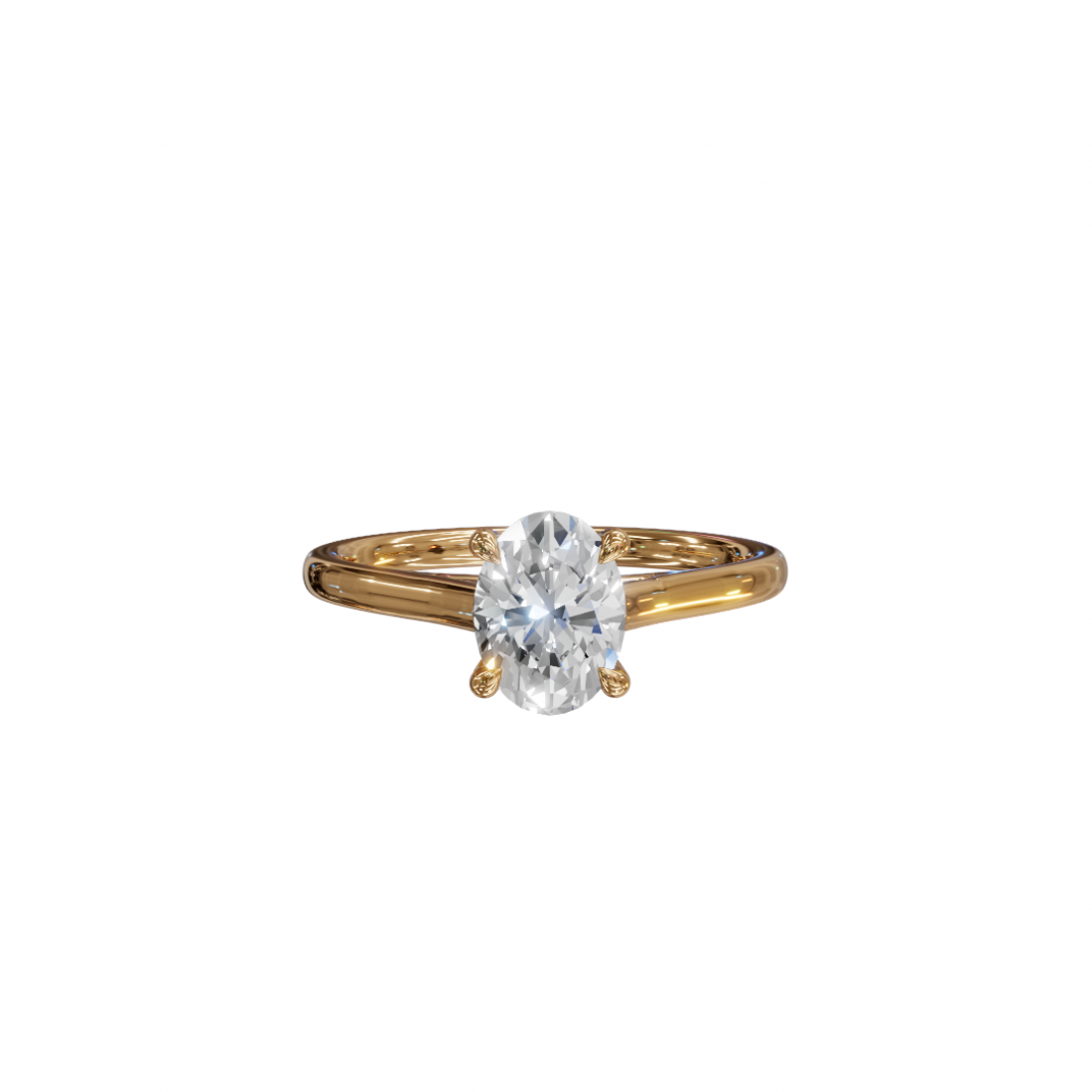 Classic Oval Shape Solitaire Diamond Ring Classic Oval Shape Solitaire Diamond Ring