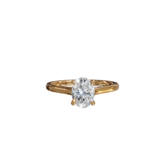 Classic Oval Shape Solitaire Diamond Ring