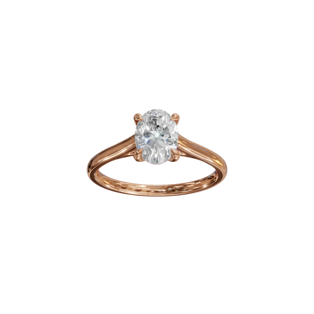Classic Oval Shape Solitaire Diamond Ring Classic Oval Shape Solitaire Diamond Ring