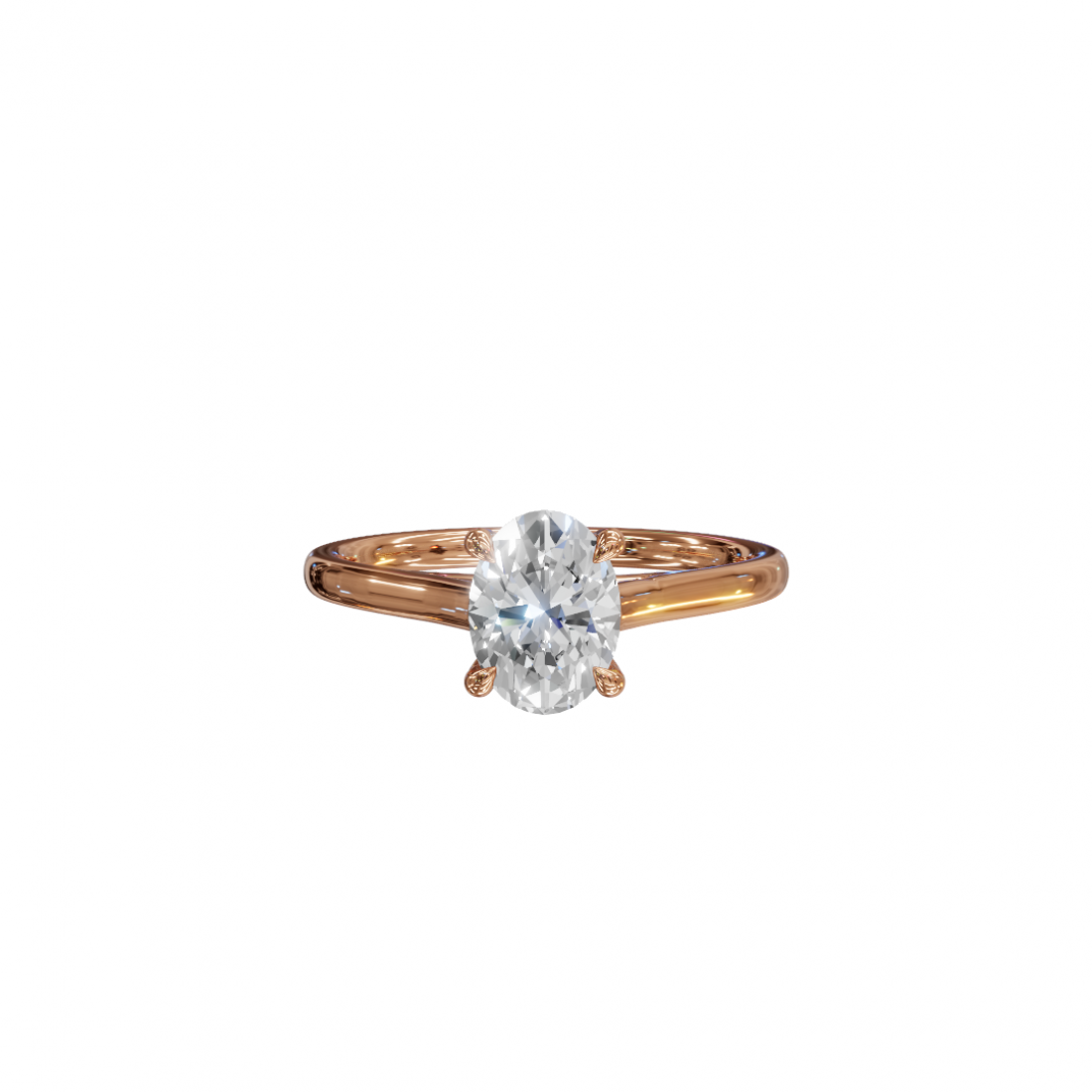 Classic Oval Shape Solitaire Diamond Ring Classic Oval Shape Solitaire Diamond Ring
