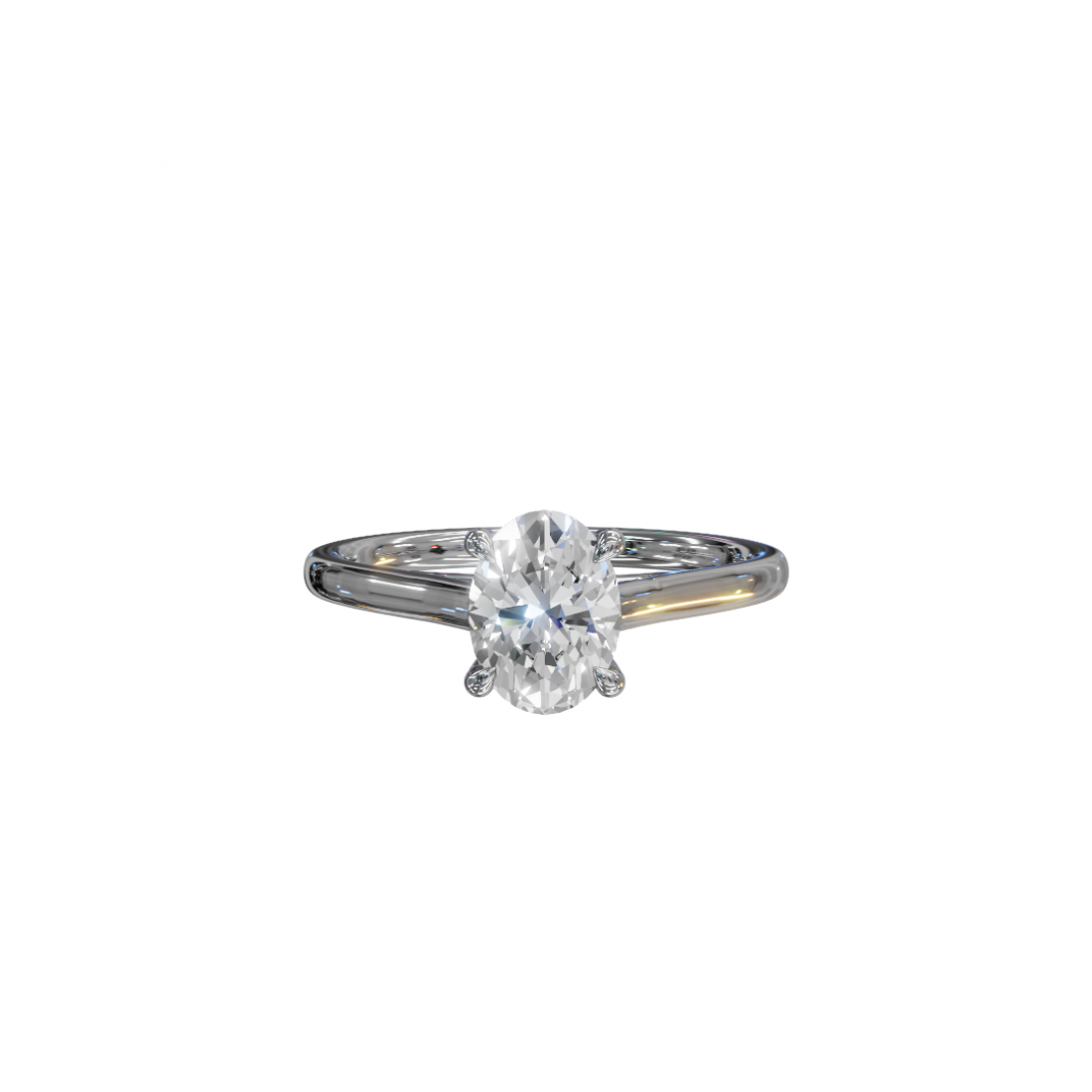Classic Oval Shape Solitaire Diamond Ring Classic Oval Shape Solitaire Diamond Ring