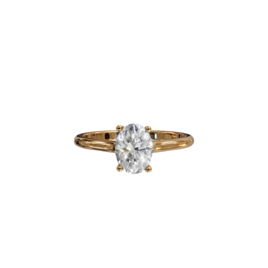Oval-Cut Diamond Solitaire Ring Oval-Cut Diamond Solitaire Ring