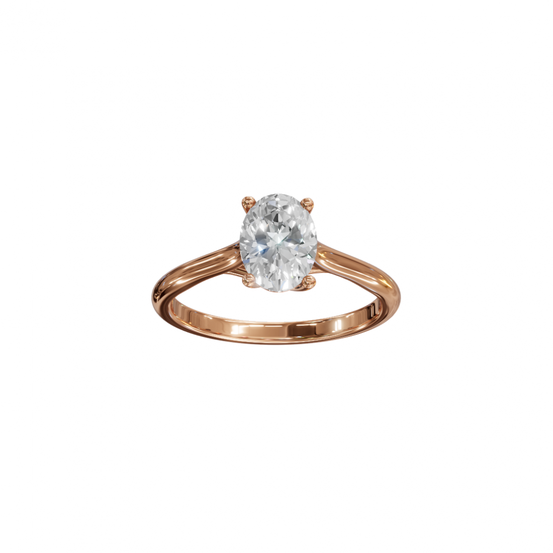 Oval-Cut Diamond Solitaire Ring Oval-Cut Diamond Solitaire Ring