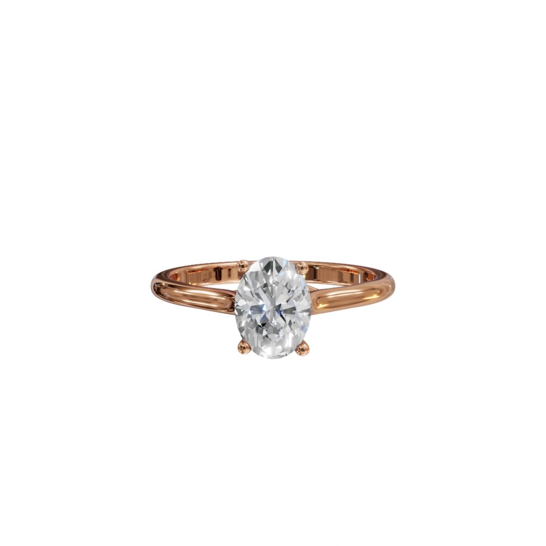 Oval-Cut Diamond Solitaire Ring Oval-Cut Diamond Solitaire Ring