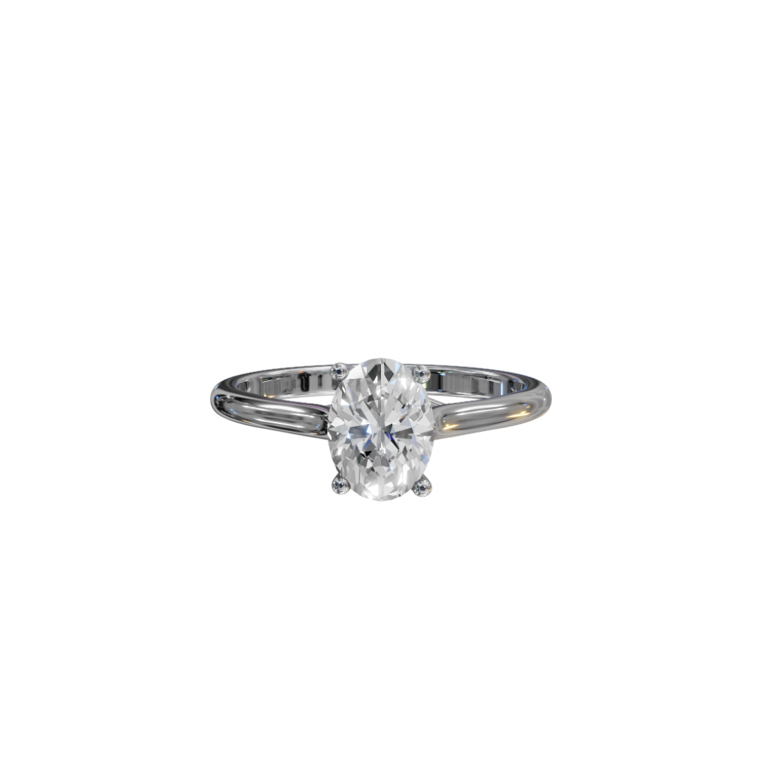 Oval-Cut Diamond Solitaire Ring Oval-Cut Diamond Solitaire Ring