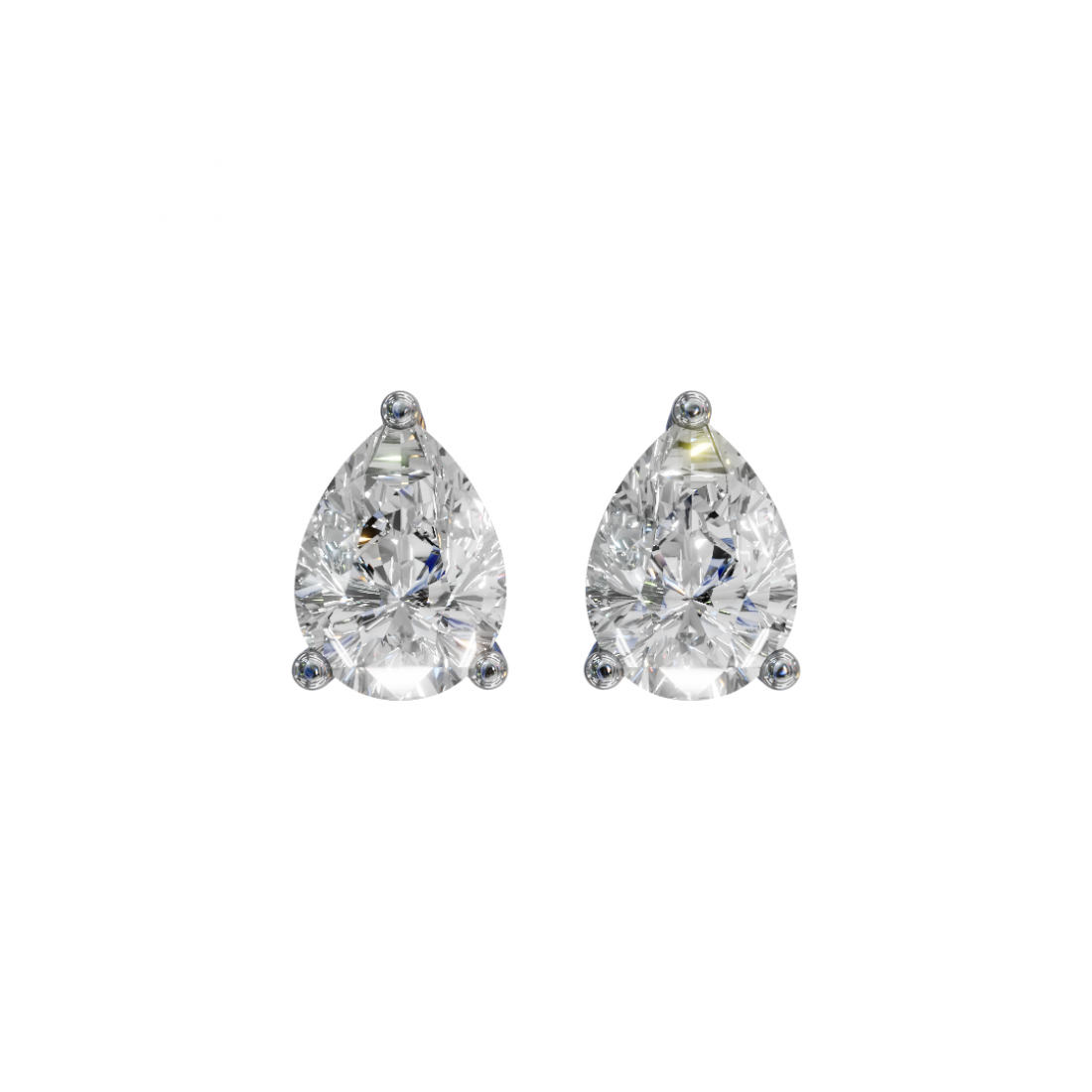 Pear-Shaped Diamond Stud Earrings Pear-Shaped Diamond Stud Earrings