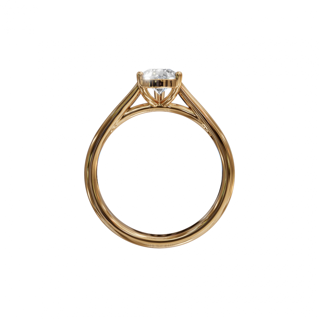 Pear Cut Diamond Ring with Cathedral Setting Pear Cut Diamond Ring with Cathedral Setting