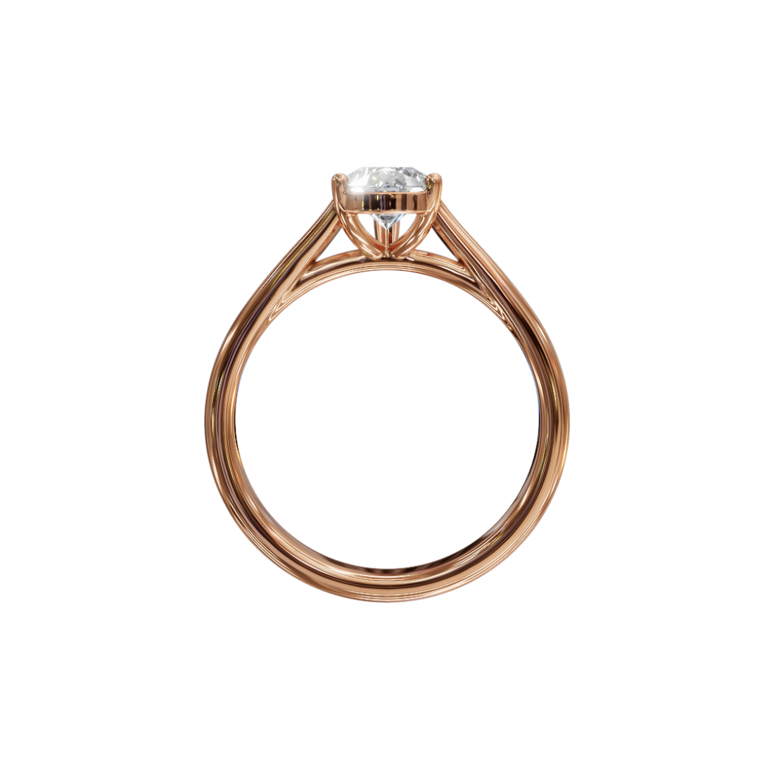 Pear Cut Diamond Ring with Cathedral Setting Pear Cut Diamond Ring with Cathedral Setting