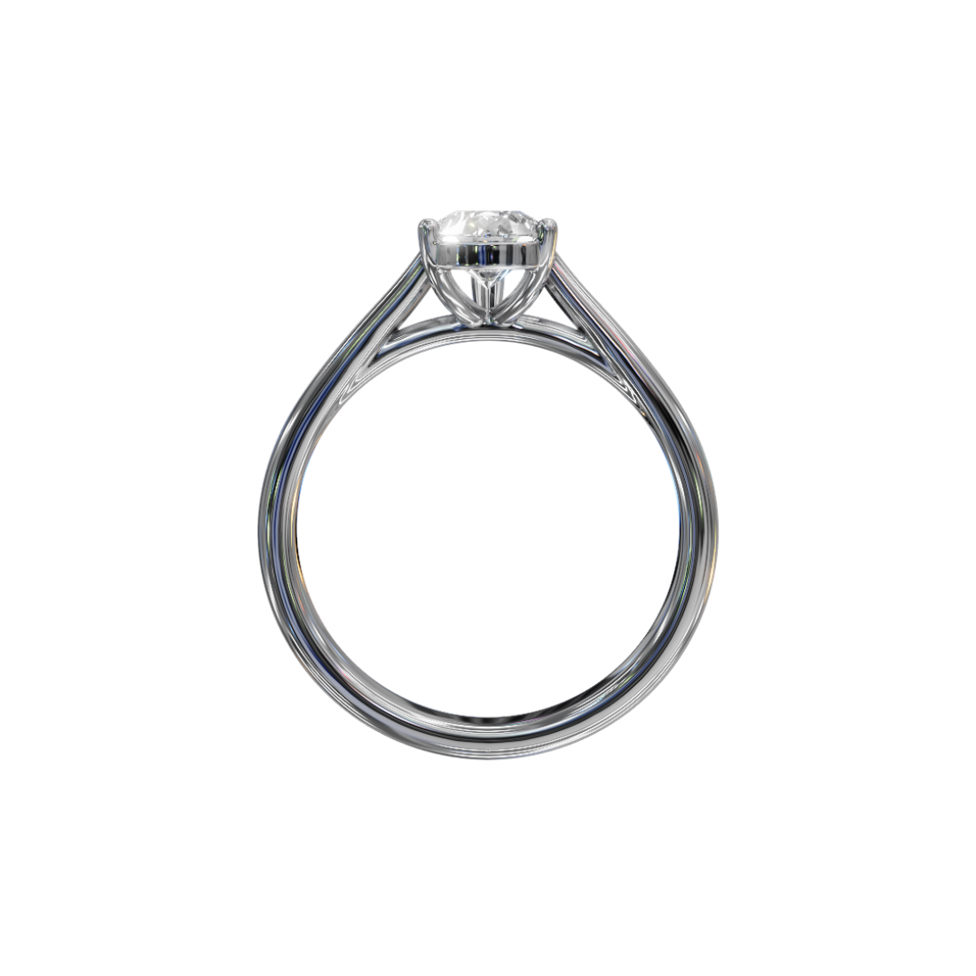 Pear Cut Diamond Ring with Cathedral Setting Pear Cut Diamond Ring with Cathedral Setting