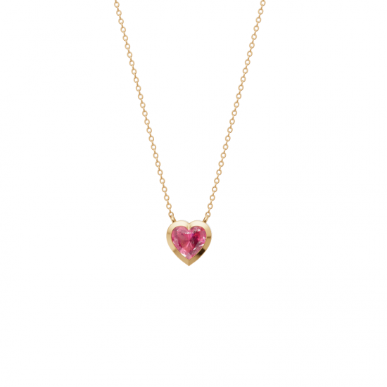 Heart Cut Pink Diamond Pendant