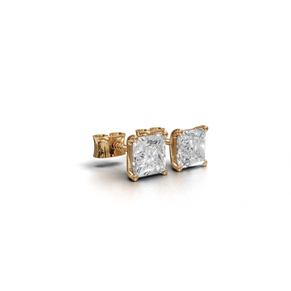 Princess-Cut Diamond Stud Earrings Princess-Cut Diamond Stud Earrings