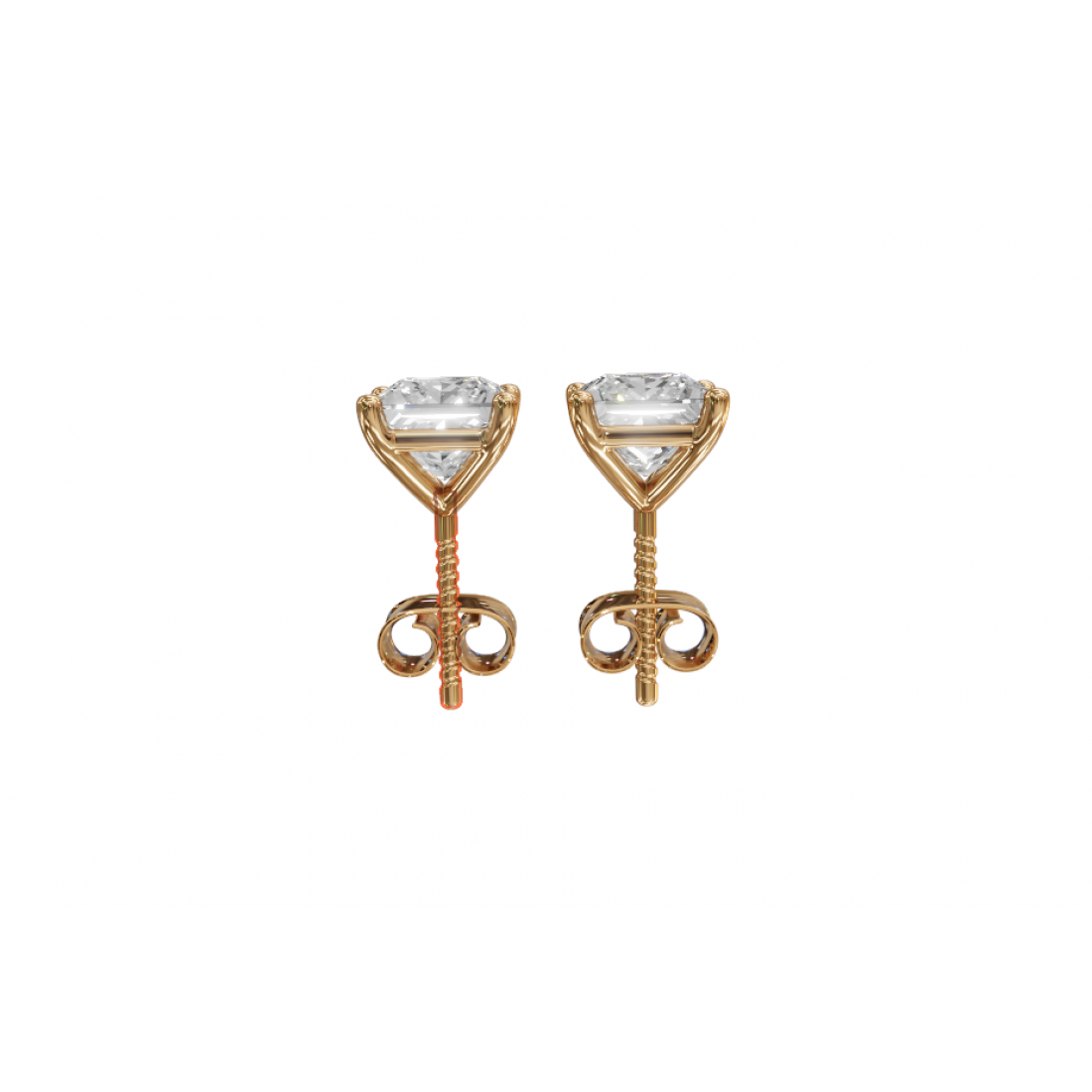 Princess-Cut Diamond Stud Earrings Princess-Cut Diamond Stud Earrings
