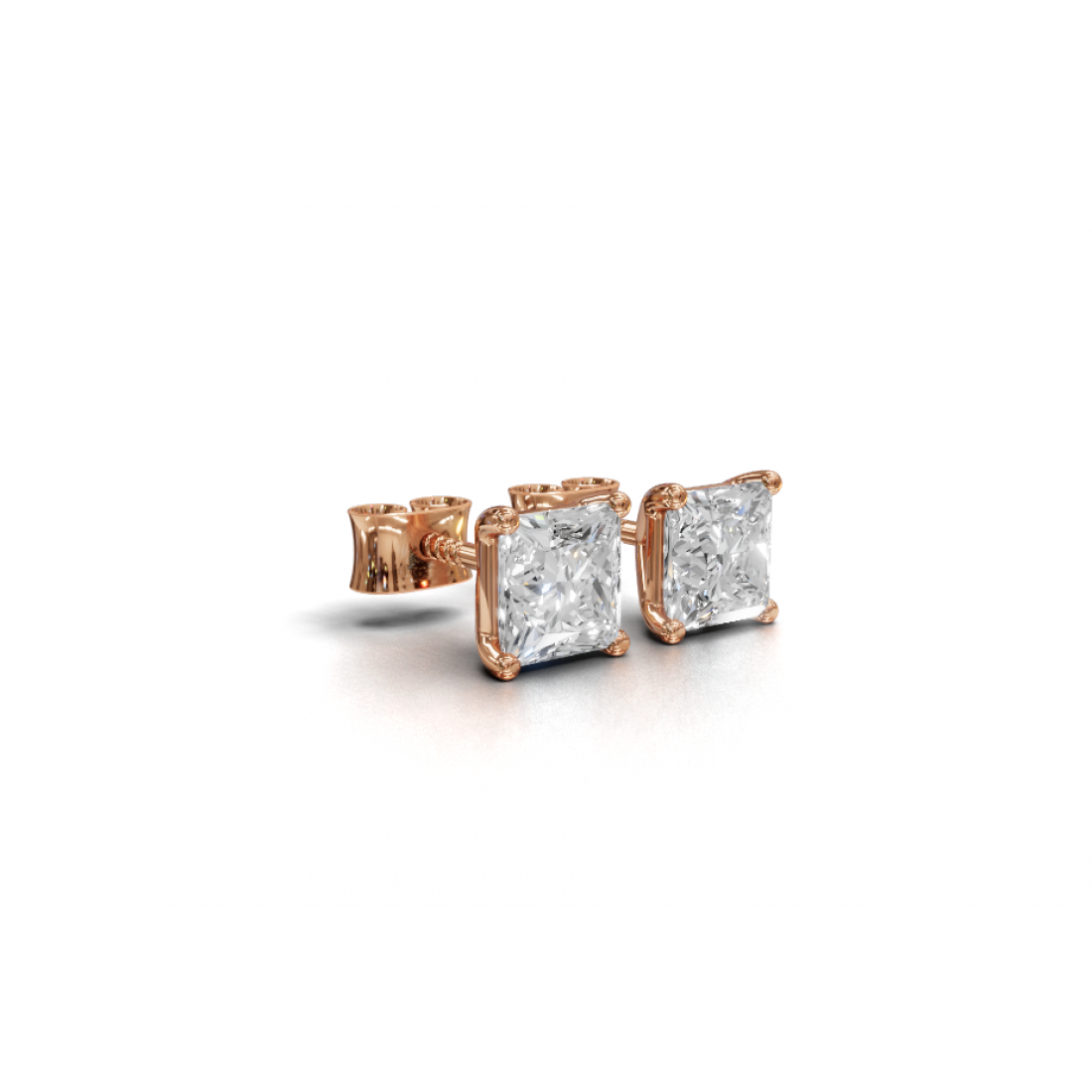 Princess-Cut Diamond Stud Earrings Princess-Cut Diamond Stud Earrings