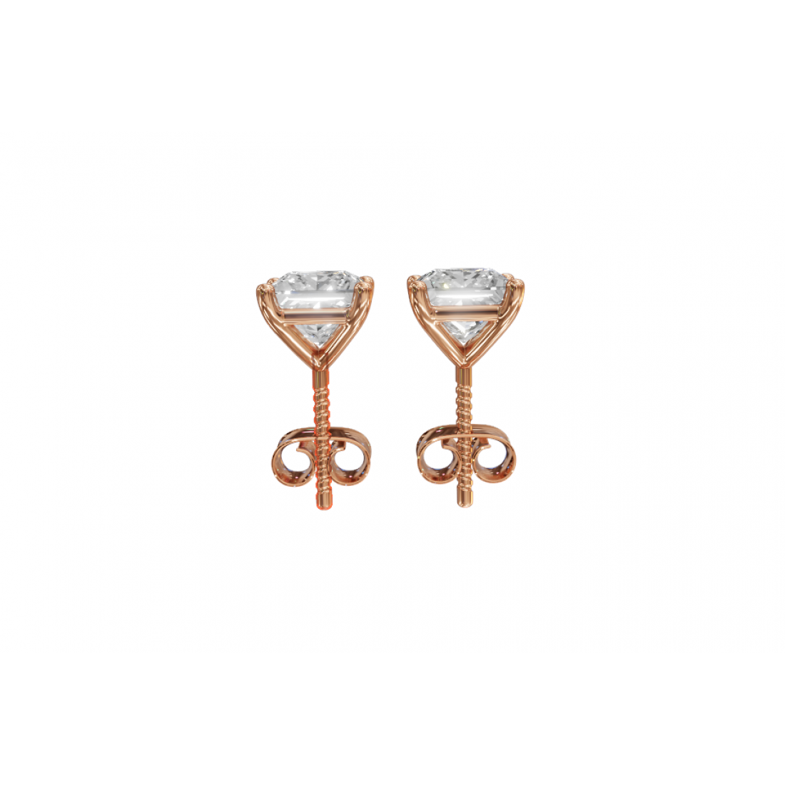 Princess-Cut Diamond Stud Earrings Princess-Cut Diamond Stud Earrings